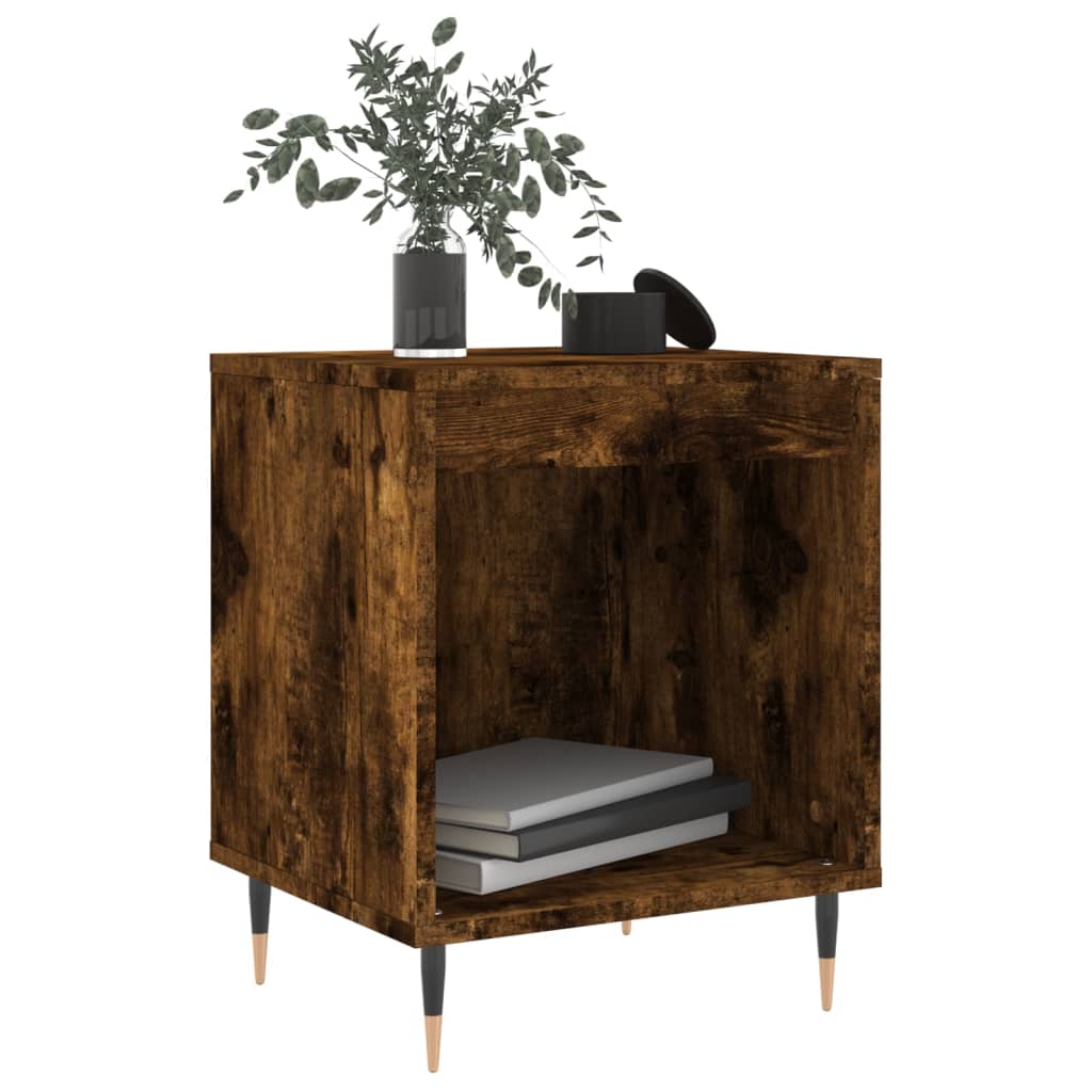vidaXL Bedside Cabinet | Smoked Oak | Engineered Wood | Compact