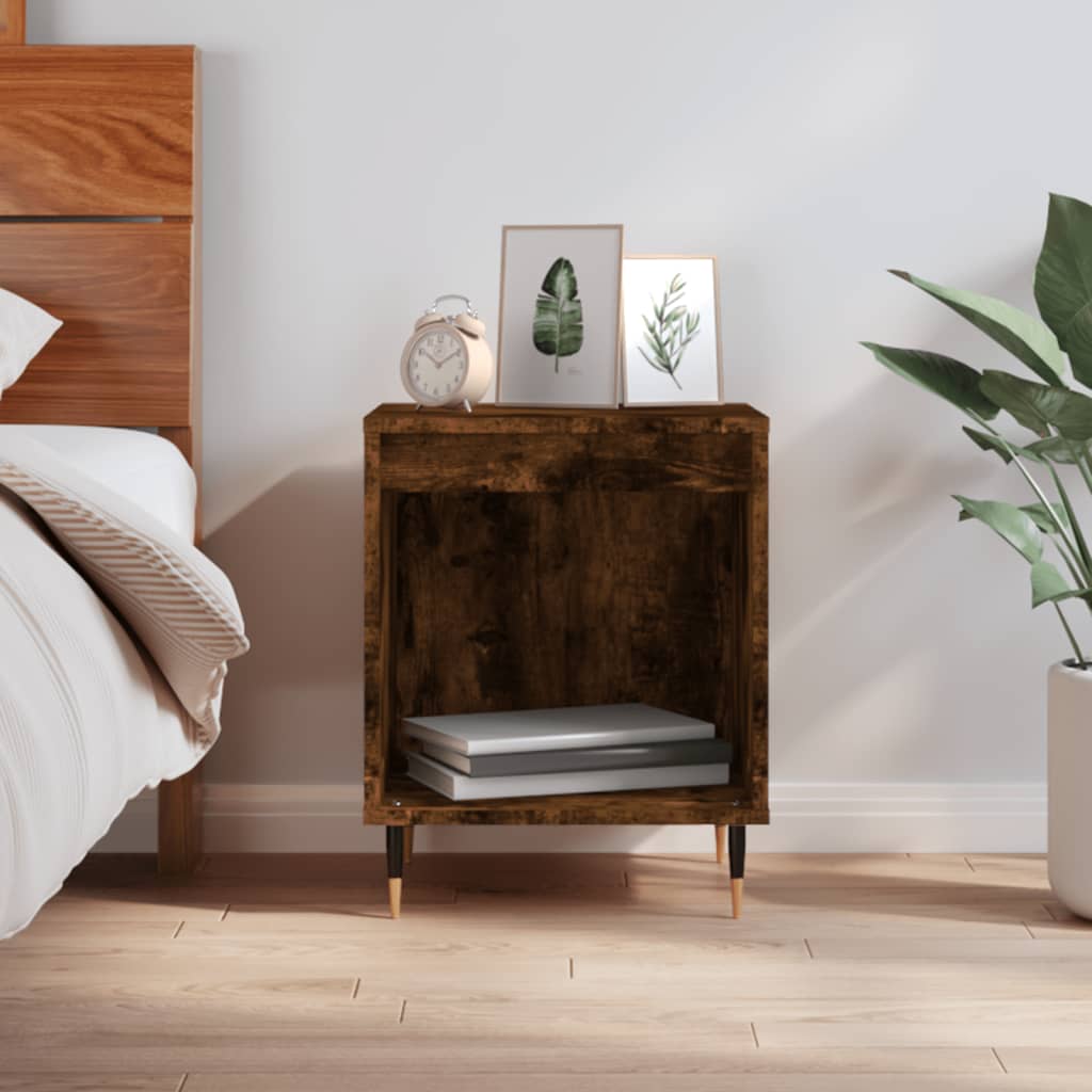 vidaXL Bedside Cabinet | Smoked Oak | Engineered Wood | Compact