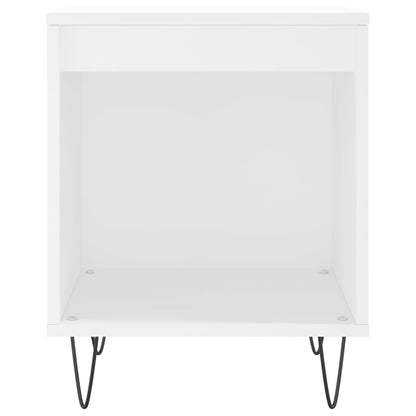 vidaXL Bedside Cabinet White 40x35x50 cm Engineered Wood
