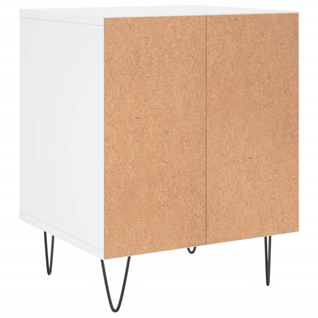 vidaXL Bedside Cabinet White 40x35x50 cm Engineered Wood