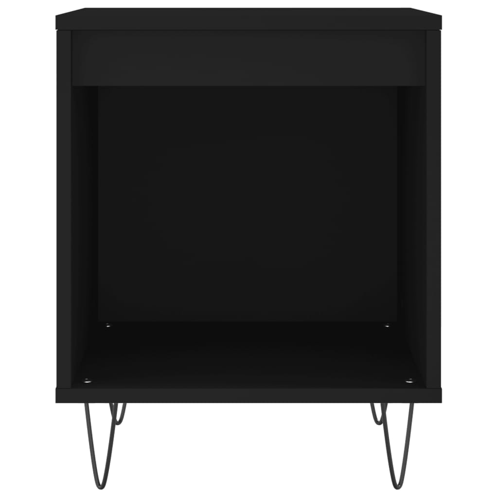 vidaXL Bedside Cabinets 2 pcs Black 40x35x50 cm Engineered Wood