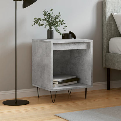 vidaXL Bedside Cabinet Concrete Grey 40x35x50 cm Engineered Wood
