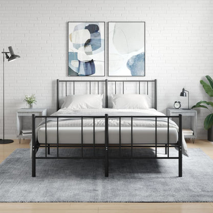 vidaXL Bedside Cabinets 2 pcs Concrete Grey 40x35x50 cm Engineered Wood