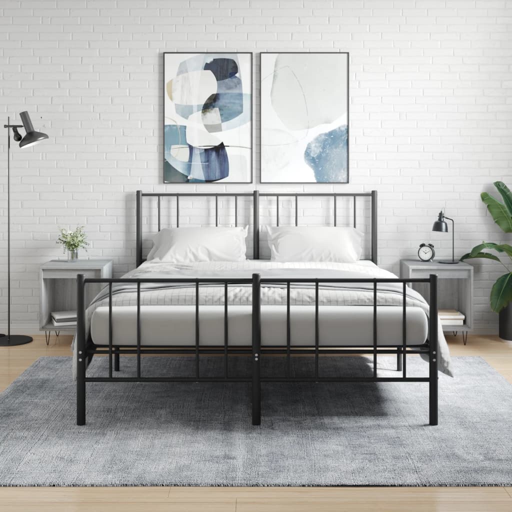 vidaXL Bedside Cabinets 2 pcs Grey Sonoma 40x35x50 cm Engineered Wood