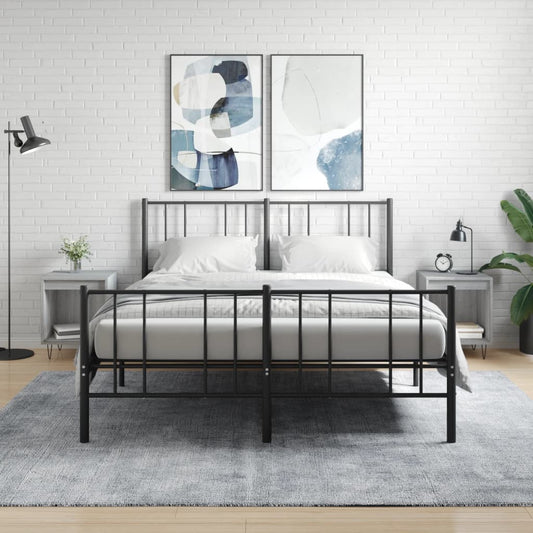 vidaXL Bedside Cabinets 2 pcs Grey Sonoma 40x35x50 cm Engineered Wood