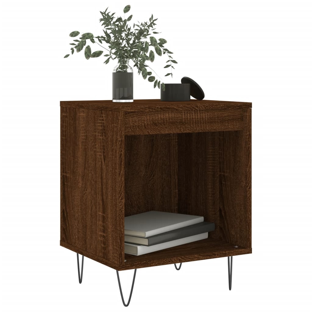 vidaXL Bedside Cabinet Brown Oak 40x35x50 cm Engineered Wood
