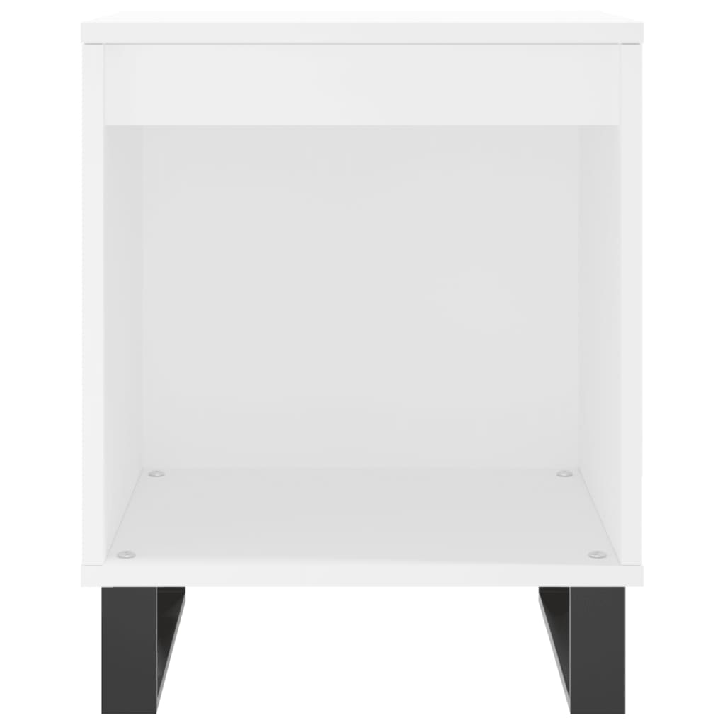 vidaXL Bedside Cabinet White 40x35x50 cm Engineered Wood