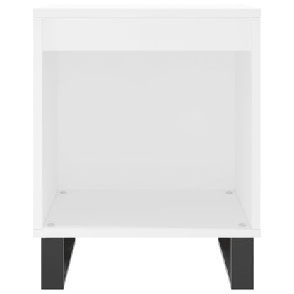 vidaXL Bedside Cabinet White 40x35x50 cm Engineered Wood