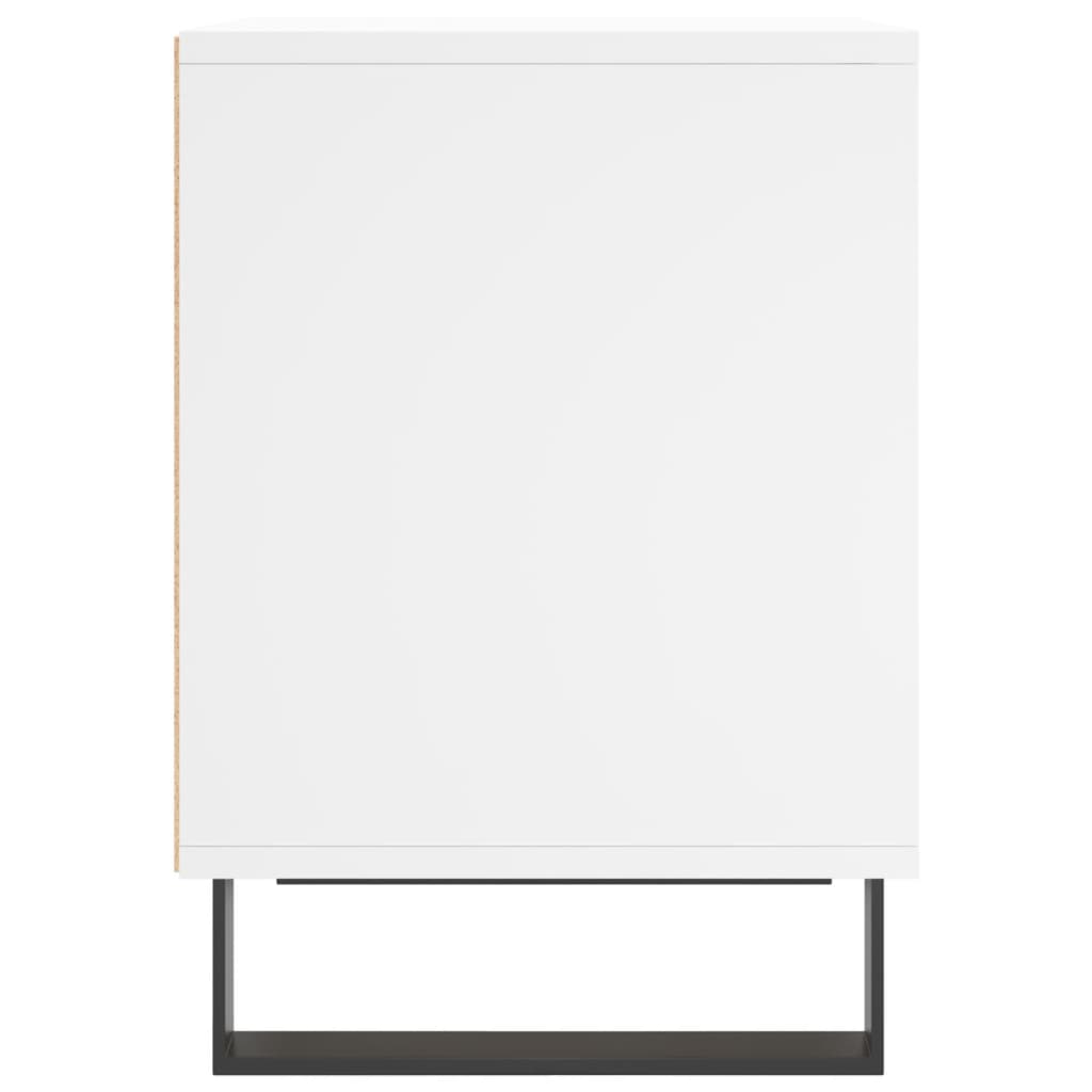 vidaXL Bedside Cabinet White 40x35x50 cm Engineered Wood