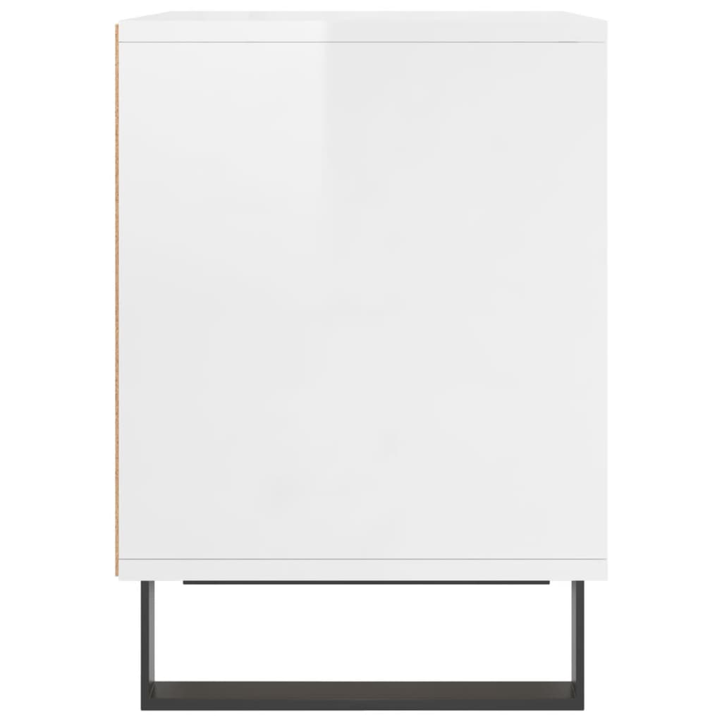 vidaXL Bedside Cabinets 2 pcs High Gloss White 40x35x50 cm Engineered Wood