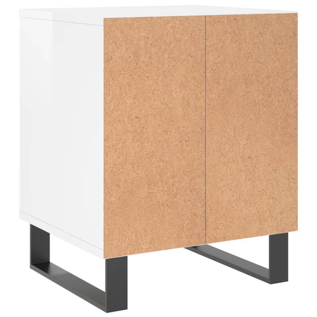 vidaXL Bedside Cabinets 2 pcs High Gloss White 40x35x50 cm Engineered Wood