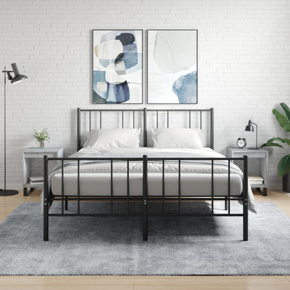 vidaXL Bedside Cabinets 2 pcs Concrete Grey 40x35x50 cm Engineered Wood
