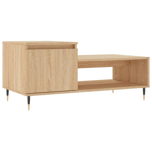 vidaXL Coffee Table Sonoma Oak 100x50x45 cm Engineered Wood