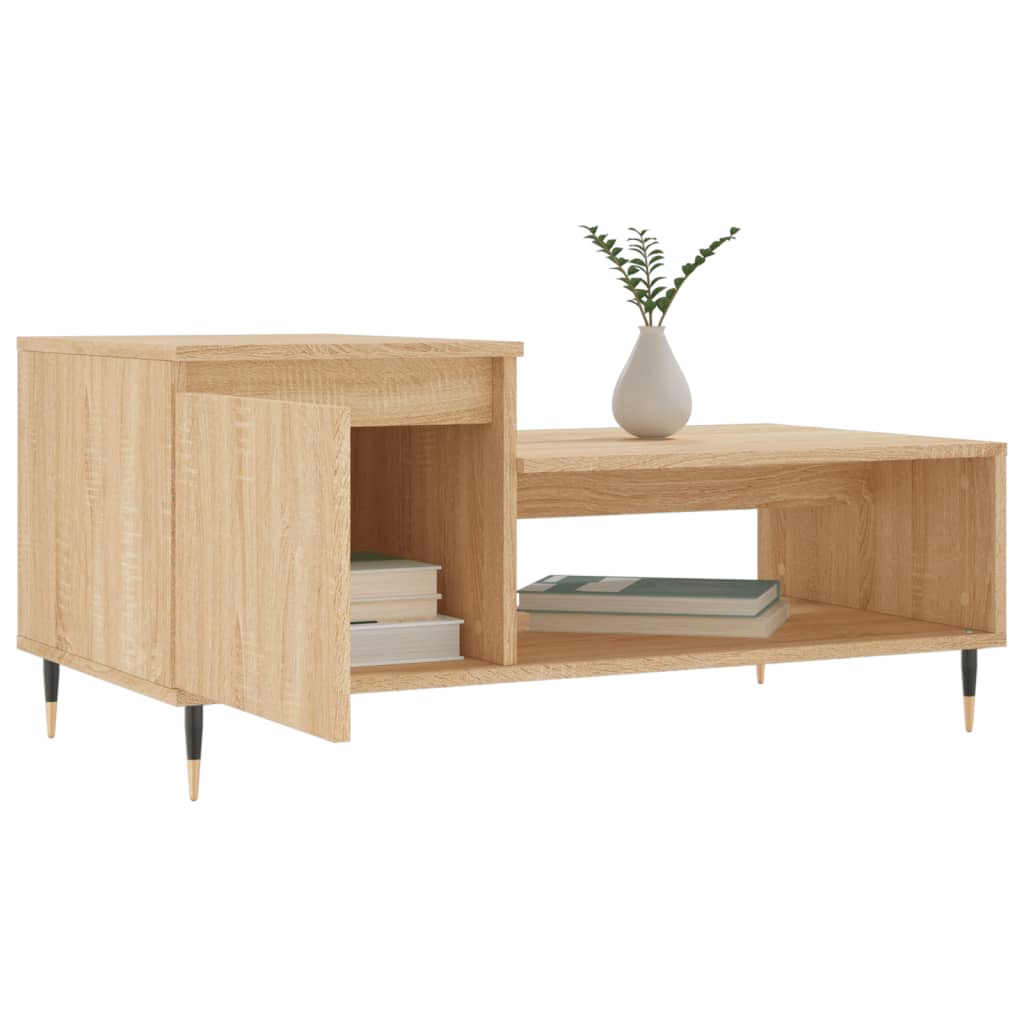 vidaXL Coffee Table Sonoma Oak 100x50x45 cm Engineered Wood