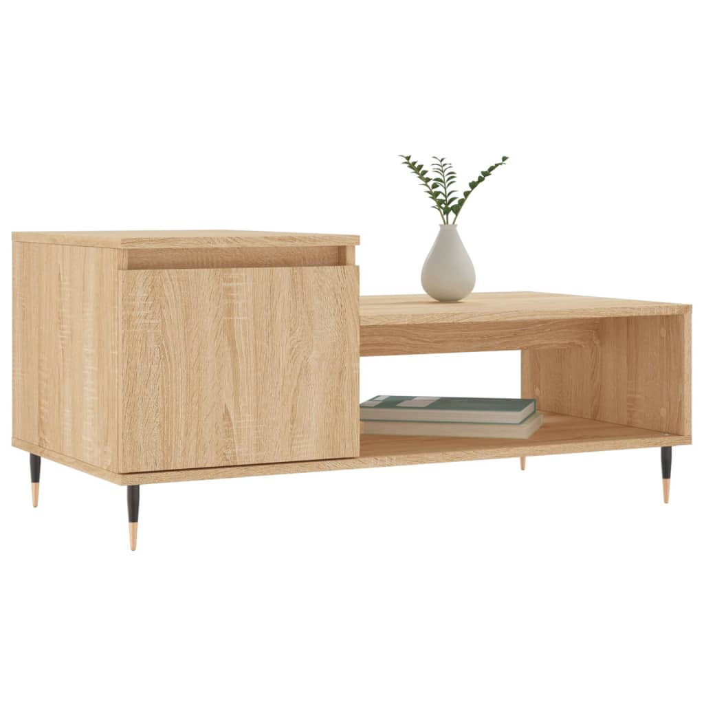 vidaXL Coffee Table Sonoma Oak 100x50x45 cm Engineered Wood