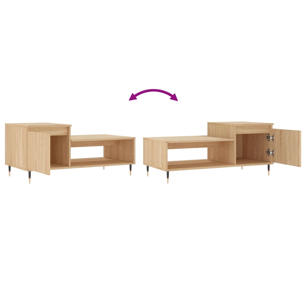 vidaXL Coffee Table Sonoma Oak 100x50x45 cm Engineered Wood
