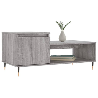 vidaXL Coffee Table Grey Sonoma 100x50x45 cm Engineered Wood