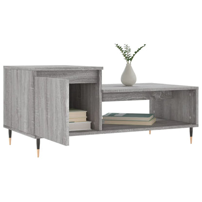 vidaXL Coffee Table Grey Sonoma 100x50x45 cm Engineered Wood