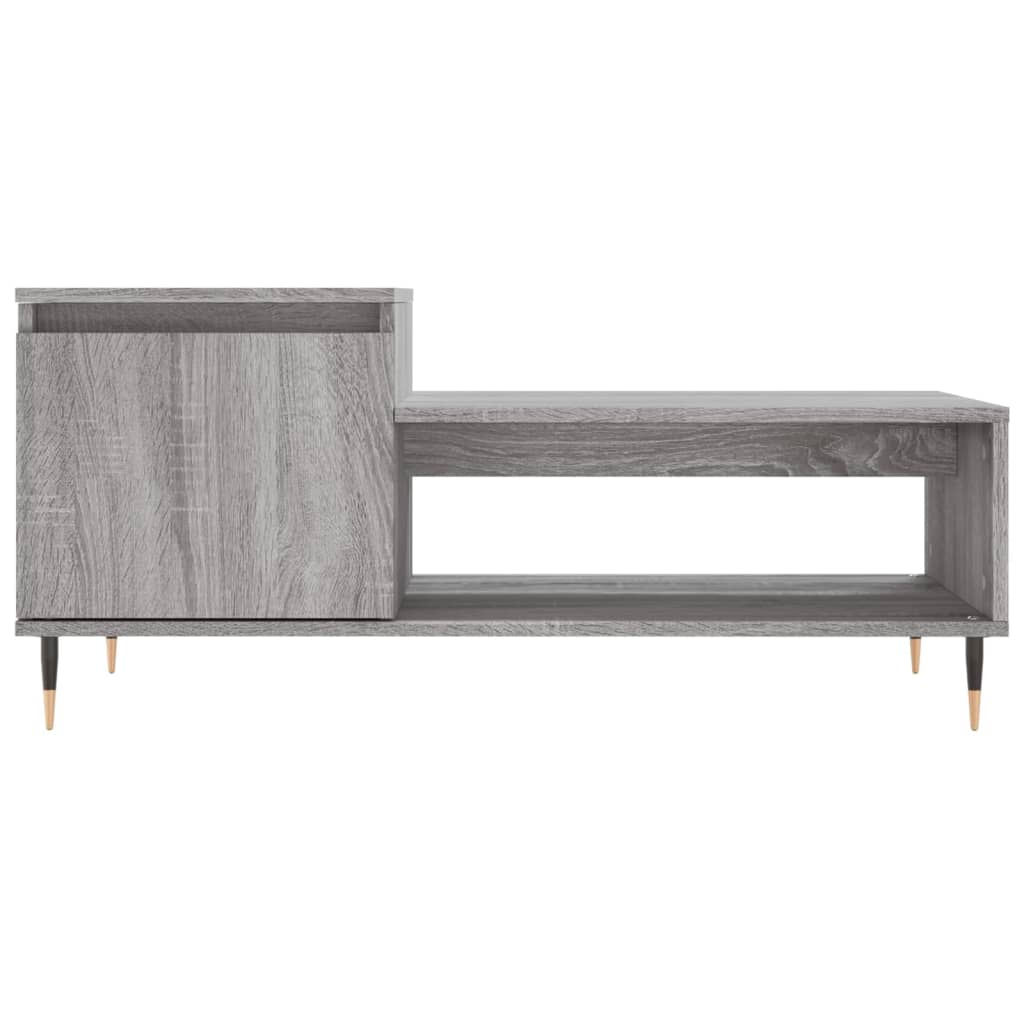 vidaXL Coffee Table Grey Sonoma 100x50x45 cm Engineered Wood
