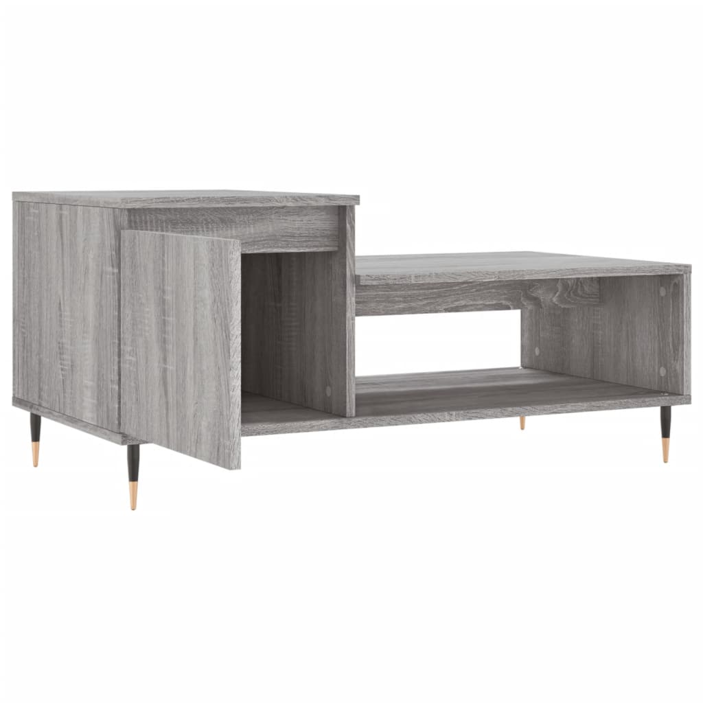 vidaXL Coffee Table Grey Sonoma 100x50x45 cm Engineered Wood