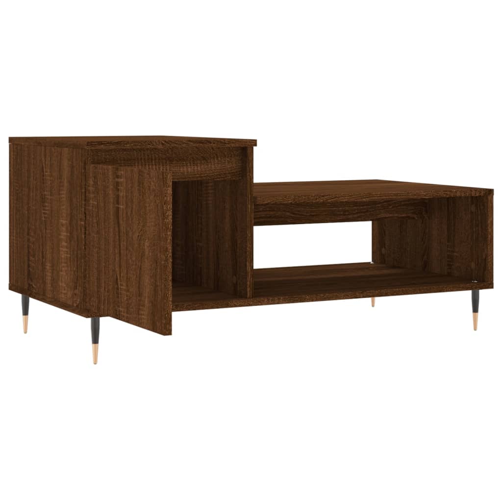 vidaXL Coffee Table Brown Oak 100x50x45 cm Engineered Wood