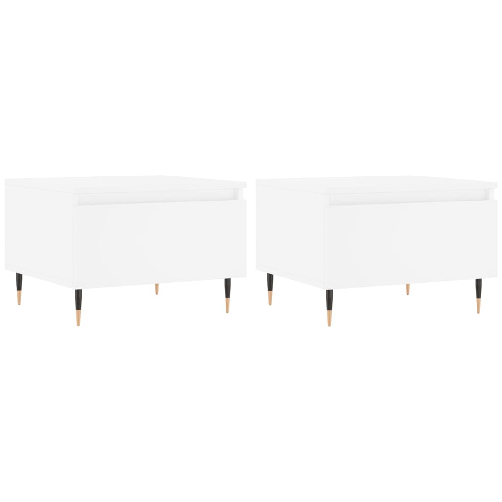 vidaXL Coffee Tables 2 pcs White 50x46x35 cm Engineered Wood