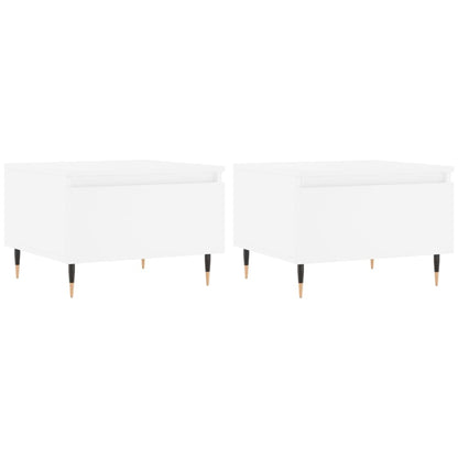 vidaXL Coffee Tables 2 pcs White 50x46x35 cm Engineered Wood