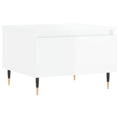 vidaXL Coffee Tables 2 pcs High Gloss White 50x46x35cm Engineered Wood