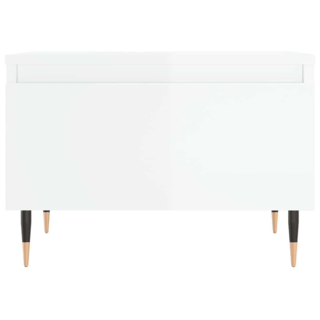 vidaXL Coffee Tables 2 pcs High Gloss White 50x46x35cm Engineered Wood