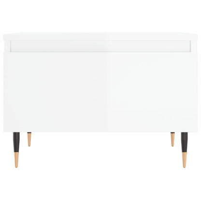 vidaXL Coffee Tables 2 pcs High Gloss White 50x46x35cm Engineered Wood