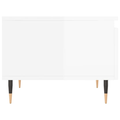 vidaXL Coffee Tables 2 pcs High Gloss White 50x46x35cm Engineered Wood