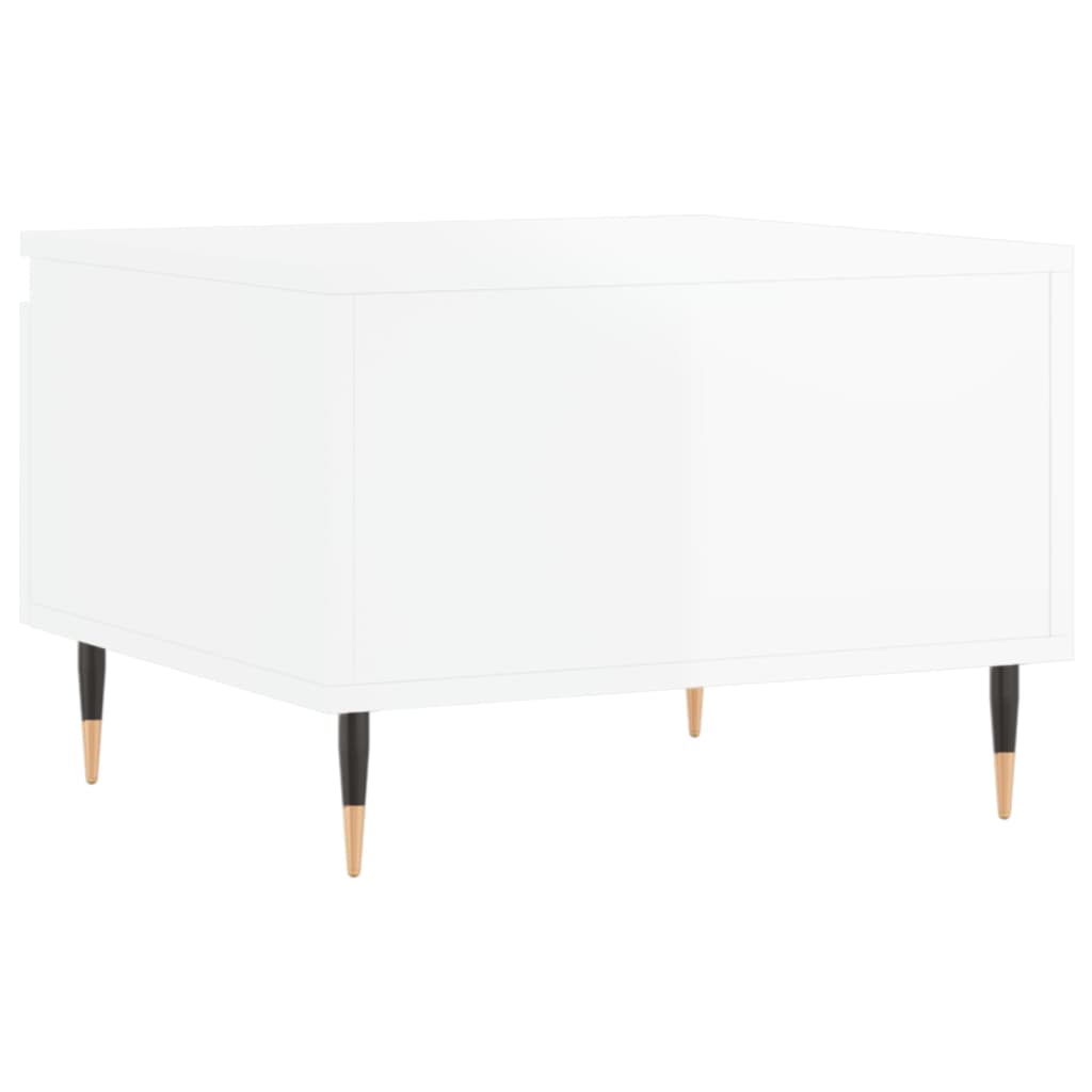 vidaXL Coffee Tables 2 pcs High Gloss White 50x46x35cm Engineered Wood