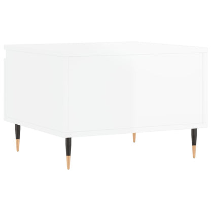 vidaXL Coffee Tables 2 pcs High Gloss White 50x46x35cm Engineered Wood