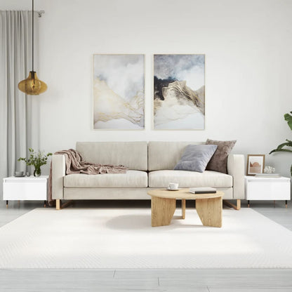 vidaXL Coffee Tables 2 pcs High Gloss White 50x46x35cm Engineered Wood