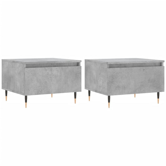 vidaXL Coffee Tables 2 pcs Concrete Grey 50x46x35 cm Engineered Wood