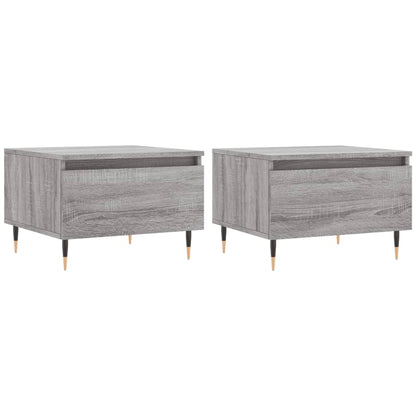 vidaXL Coffee Tables 2 pcs Grey Sonoma 50x46x35 cm Engineered Wood