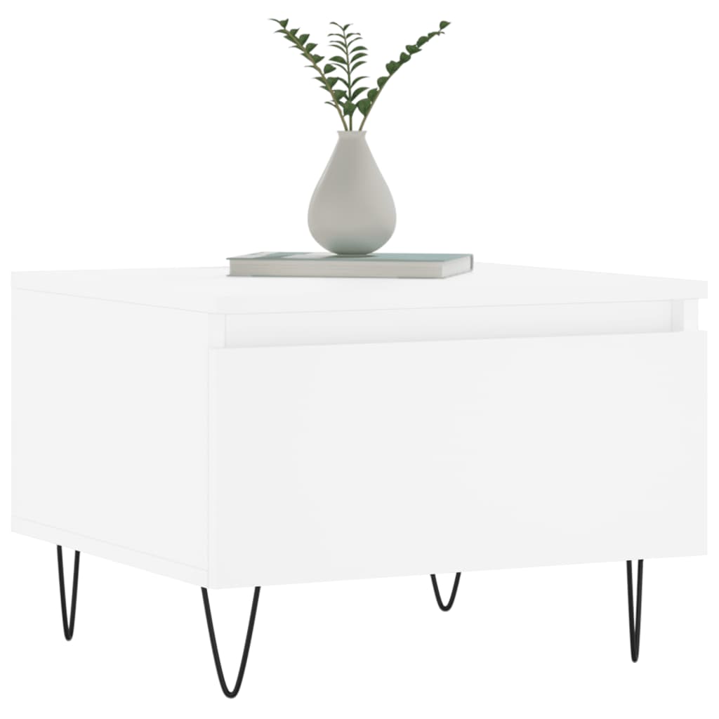 vidaXL Coffee Tables 2 pcs White 50x46x35 cm Engineered Wood