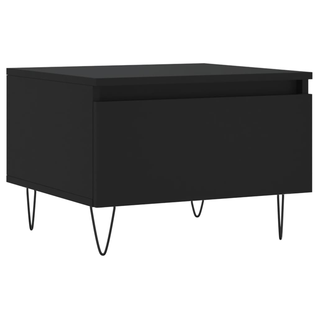 vidaXL Coffee Tables 2 pcs Black 50x46x35 cm Engineered Wood