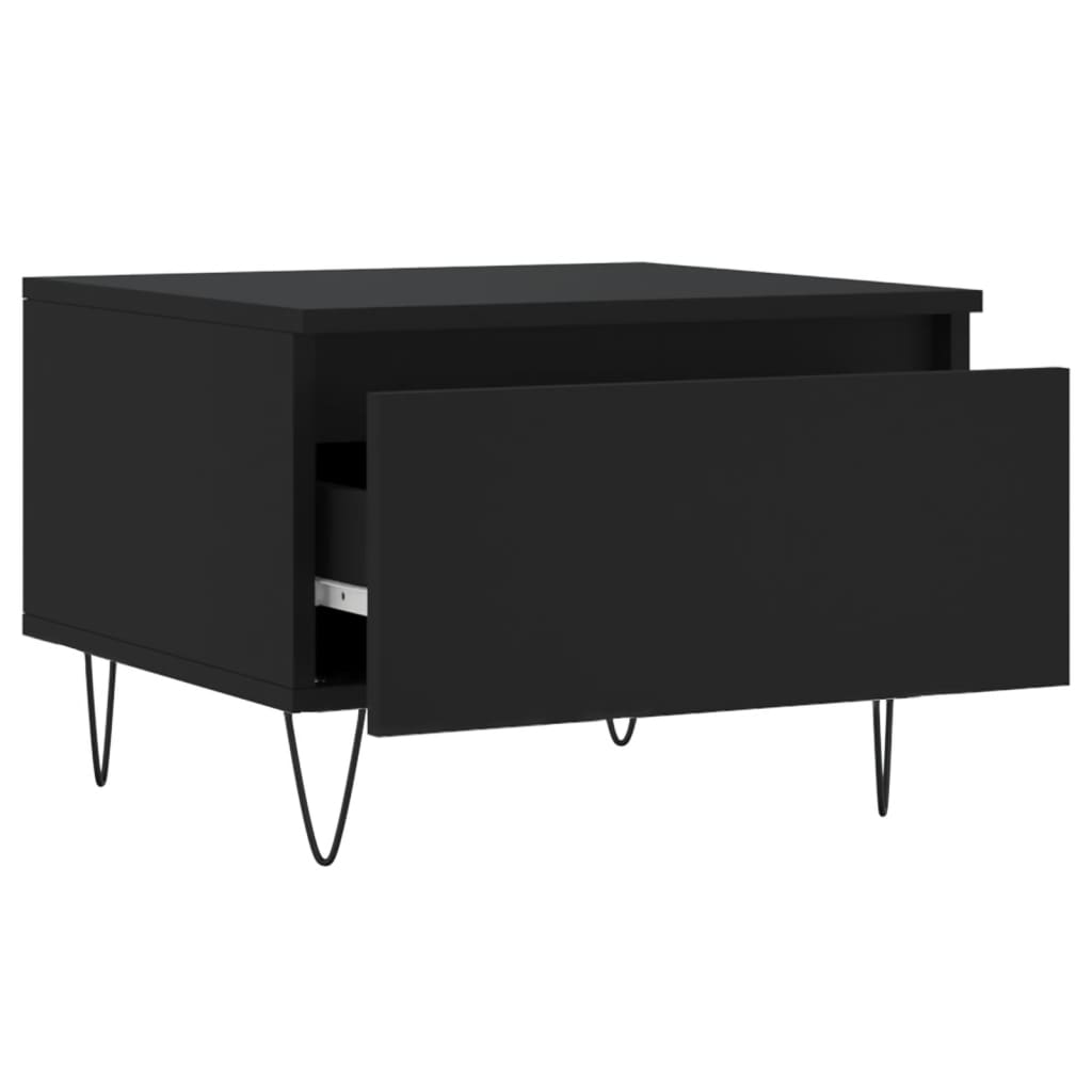 vidaXL Coffee Tables 2 pcs Black 50x46x35 cm Engineered Wood