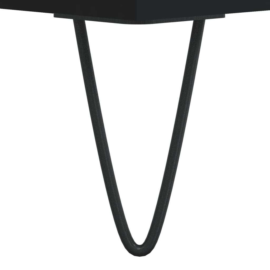 vidaXL Coffee Tables 2 pcs Black 50x46x35 cm Engineered Wood