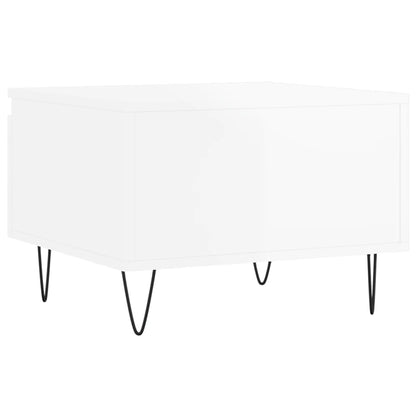 vidaXL Coffee Tables 2 pcs High Gloss White 50x46x35cm Engineered Wood