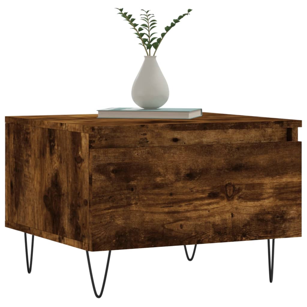 vidaXL Coffee Tables 2 pcs Smoked Oak 50x46x35 cm Engineered Wood