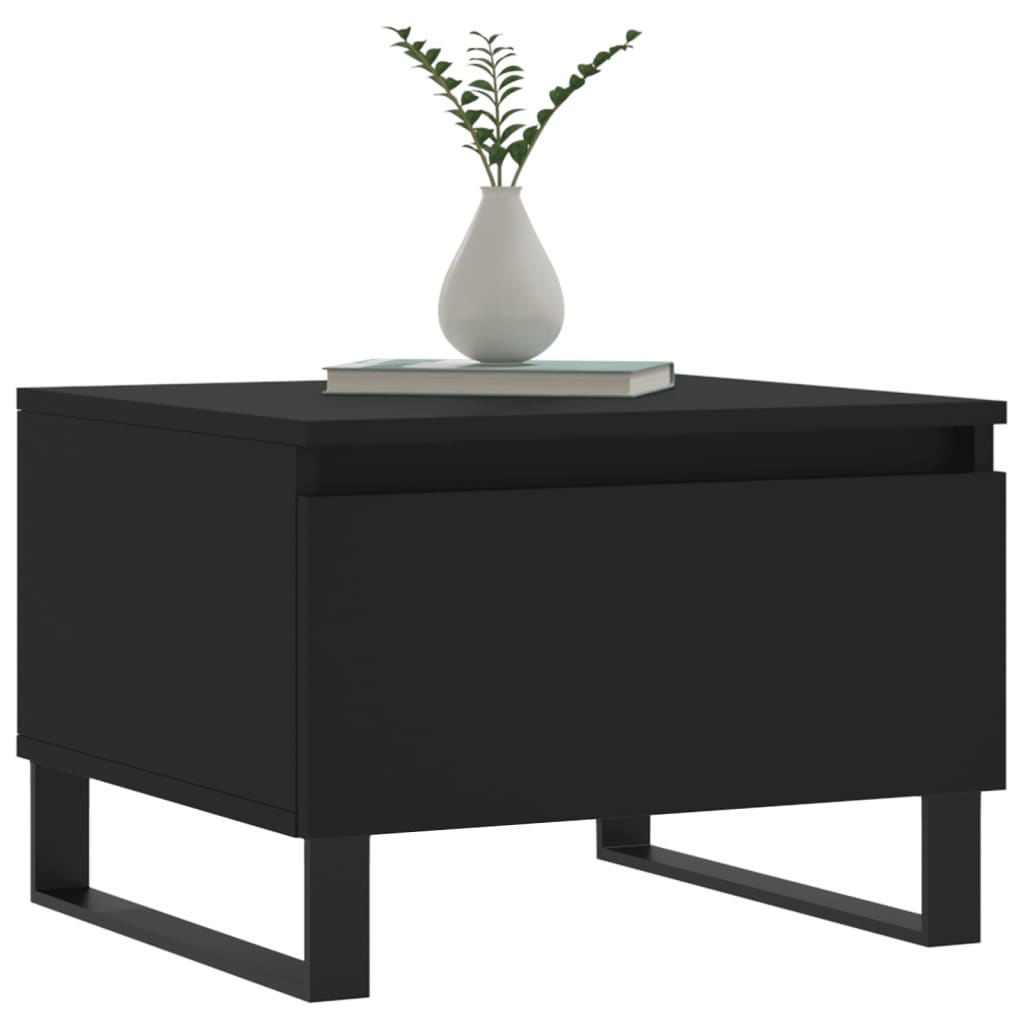 vidaXL Coffee Table Black 50x46x35 cm Engineered Wood