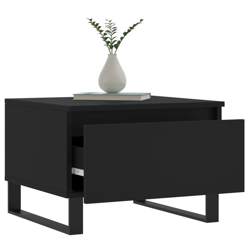 vidaXL Coffee Table Black 50x46x35 cm Engineered Wood