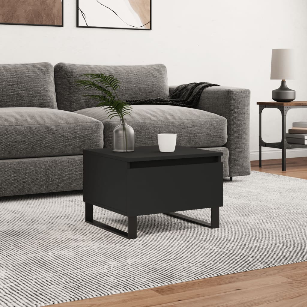 vidaXL Coffee Table Black 50x46x35 cm Engineered Wood