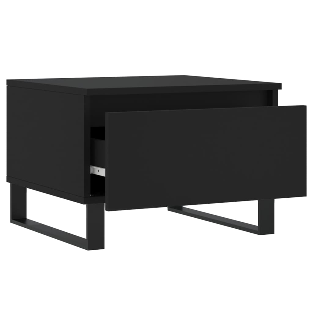 vidaXL Coffee Tables 2 pcs Black 50x46x35 cm Engineered Wood