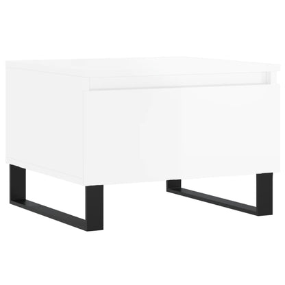 vidaXL Coffee Tables 2 pcs High Gloss White 50x46x35cm Engineered Wood