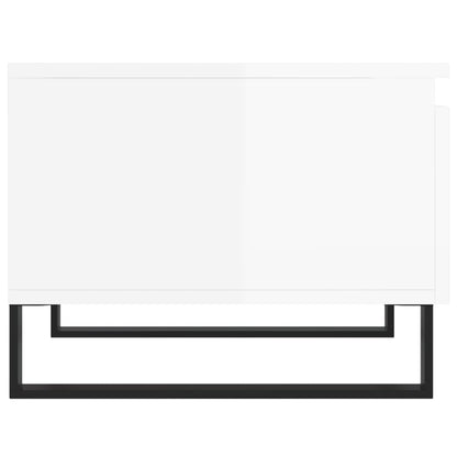 vidaXL Coffee Tables 2 pcs High Gloss White 50x46x35 cm Engineered Wood
