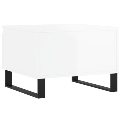 vidaXL Coffee Tables 2 pcs High Gloss White 50x46x35 cm Engineered Wood