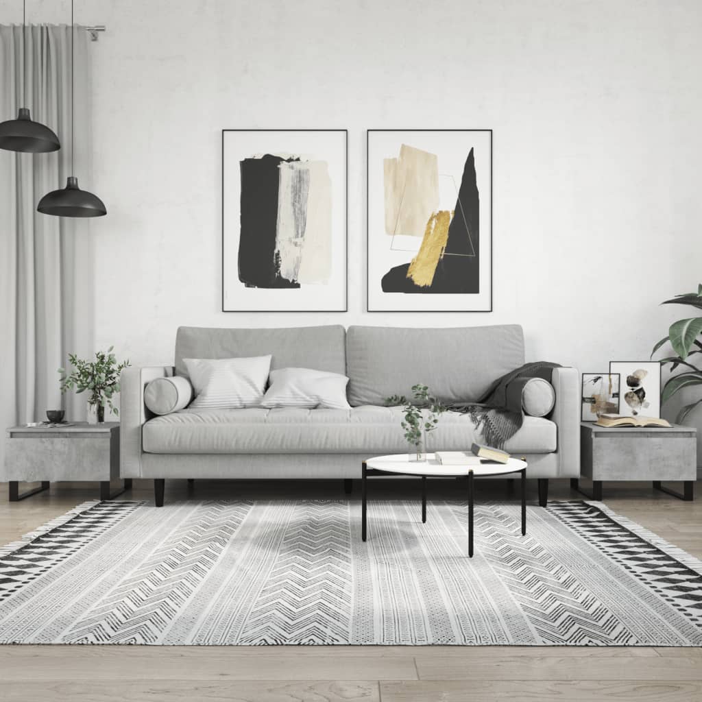 vidaXL Coffee Tables 2 pcs Concrete Grey 50x46x35 cm Engineered Wood